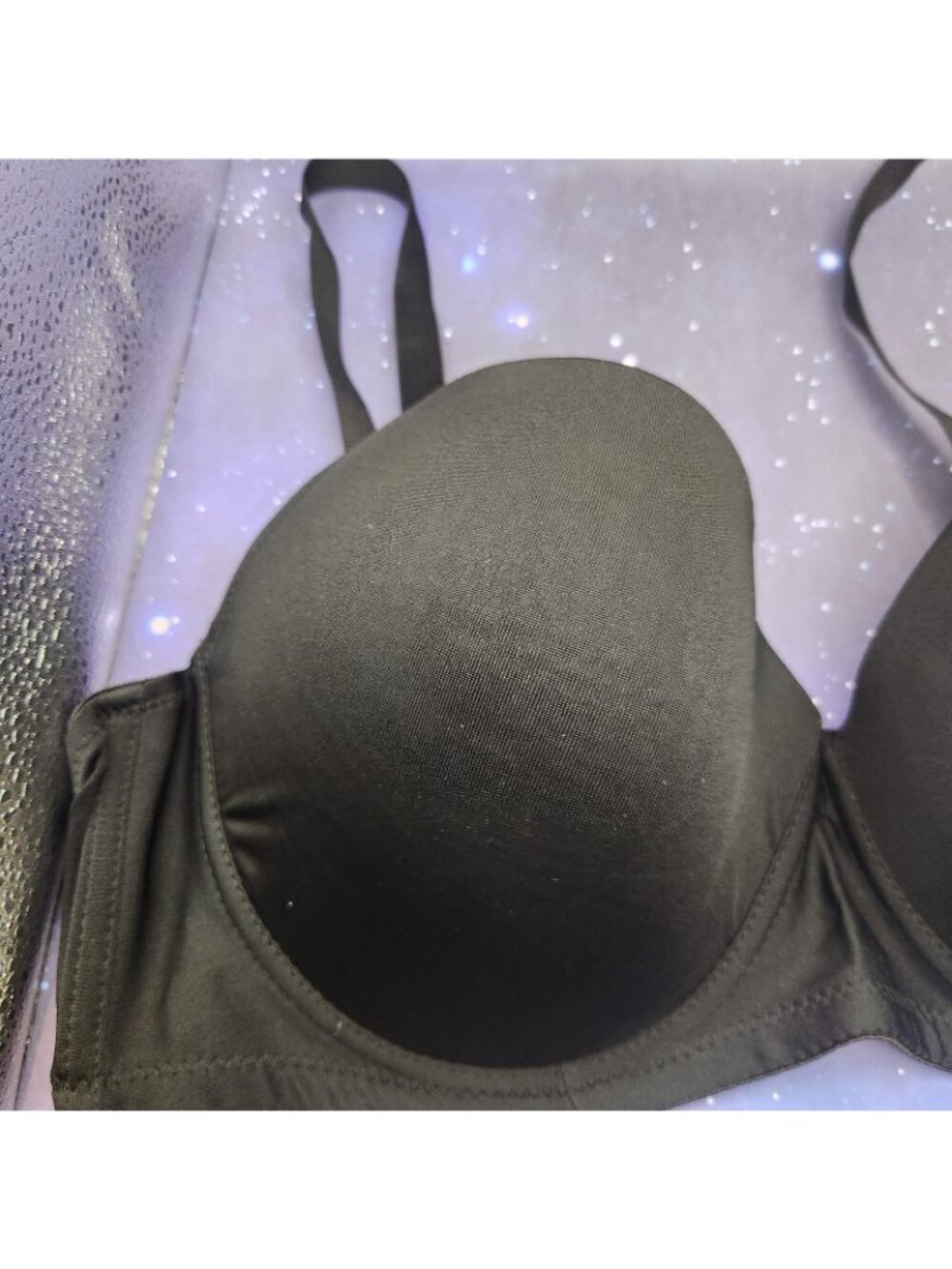 Panties Plus Black Color Underwire Bra 42 C 42C Smooth Full Coverage NEW - Picture 4 of 12